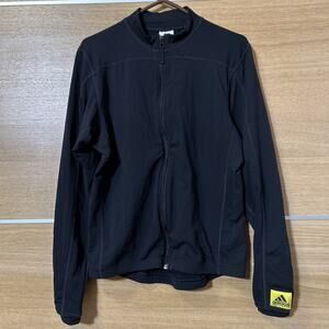 Adidas Equipment Women's Sz Large Black Track Jacket Training Full Zip Active